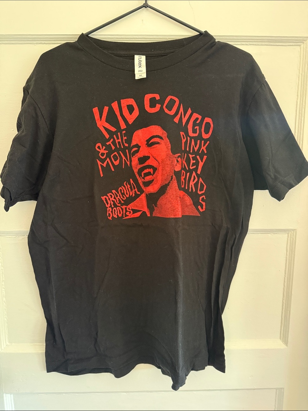 Tultex Black men’s Tee with Red Kid Congo Graphic